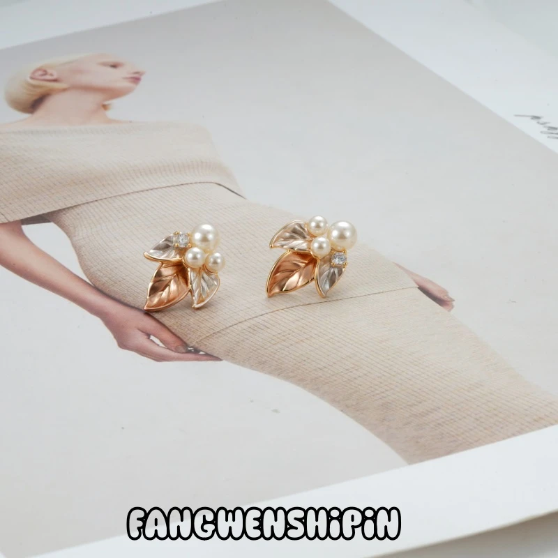 铜合金锆石耳饰 【镀K金】【925银针】耳环4906