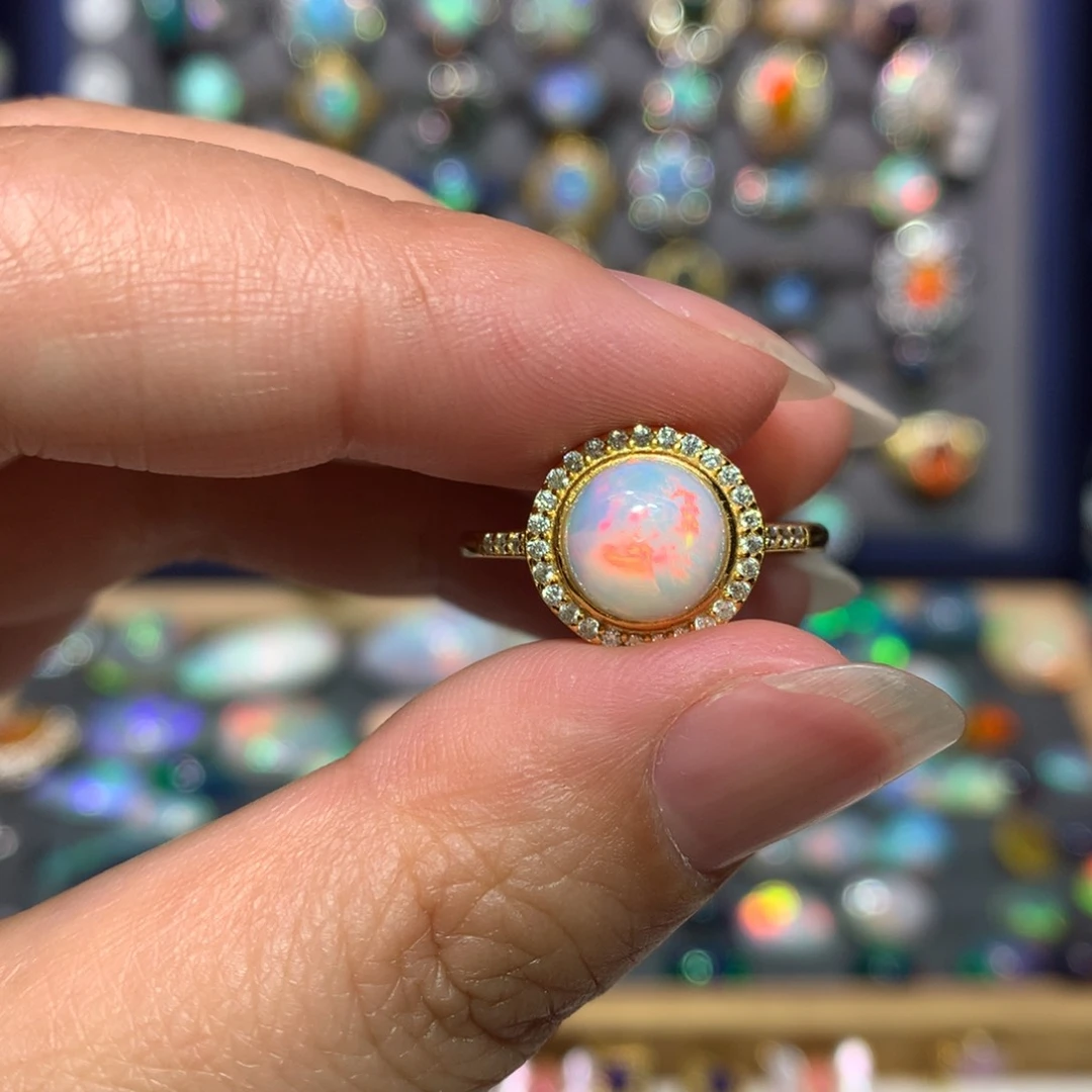 欧泊银S925镶嵌戒指款式