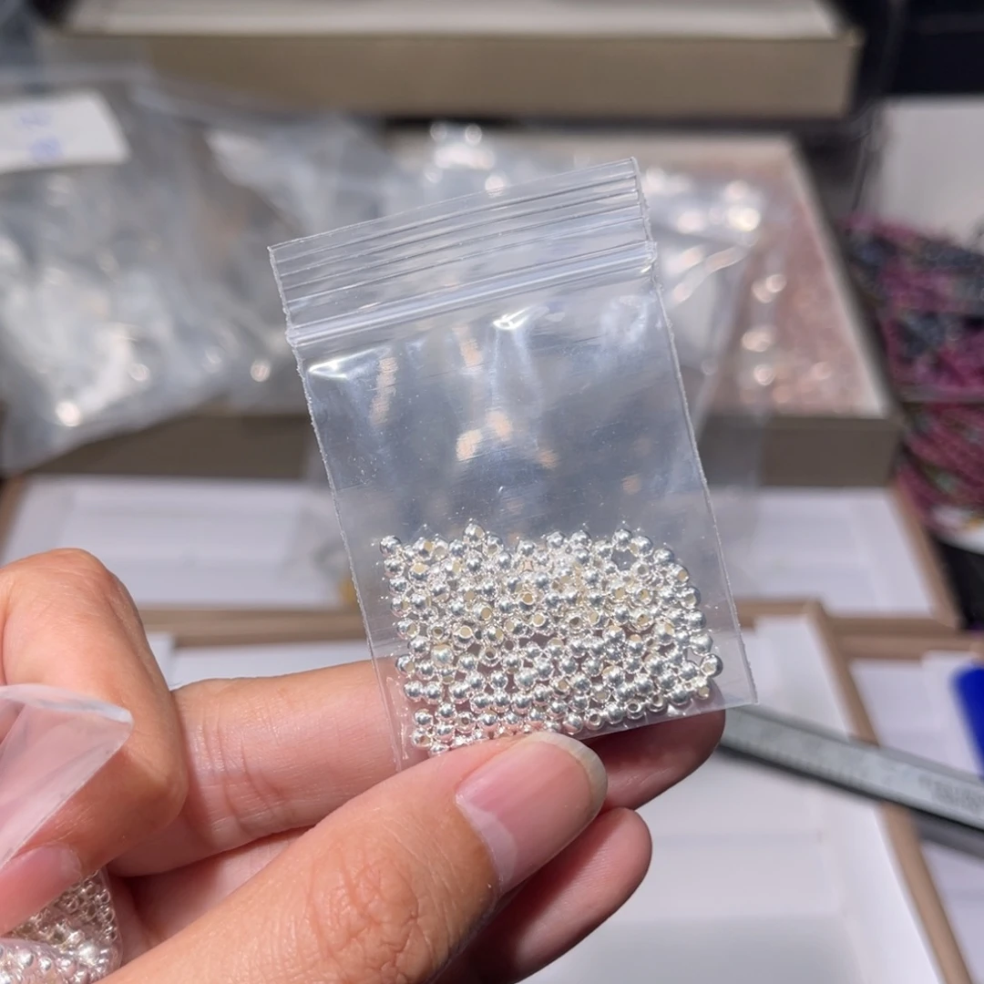 水晶手链银S925镶嵌银珠056
