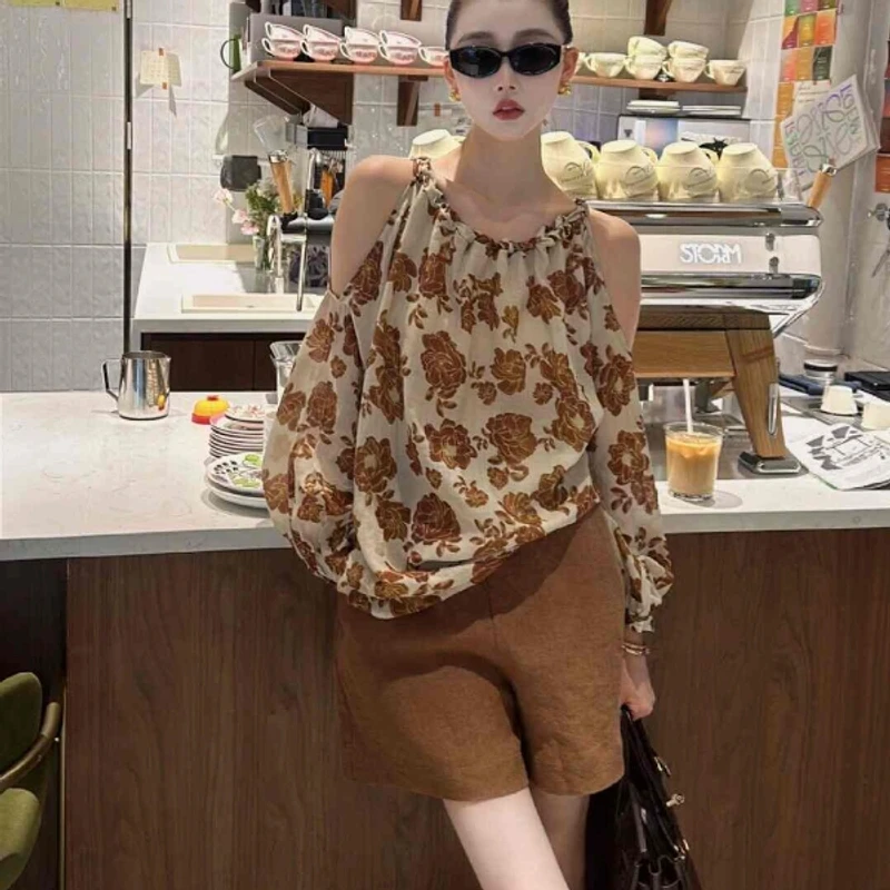 2024新款夏季休闲简约韩版短袖气质上衣搭配短裤休闲裤时尚百搭