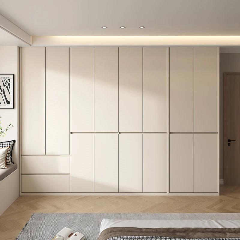 兔宝宝ENF欧松板衣柜家用卧室现代简约实木成品柜子免拉手大衣橱