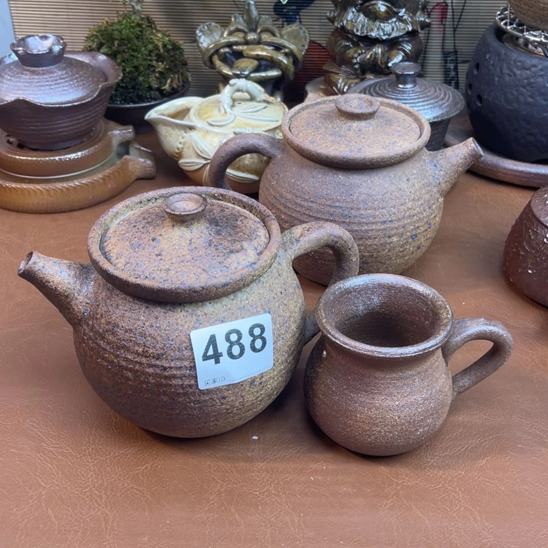 @****柴烧粗陶烤茶罐一物一拍700
