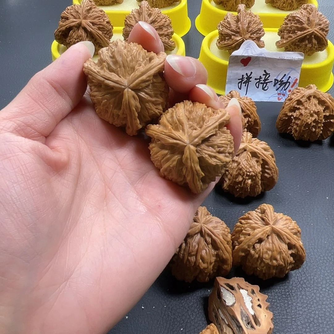 轩***装吊坠文玩核桃拼接白奔