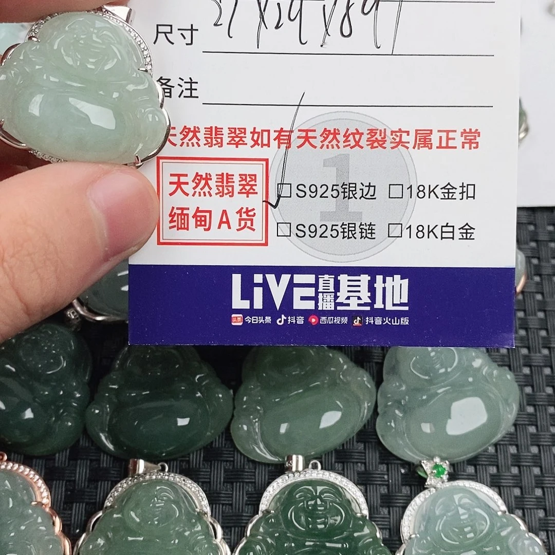 翡翠银S925镶嵌颈饰