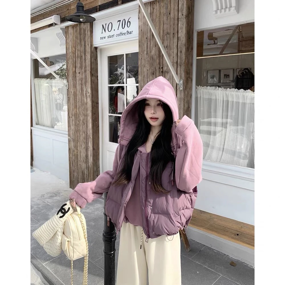 叠穿加厚保暖棉服马甲两件套冬季新款减龄小个子无袖棉服外套2939