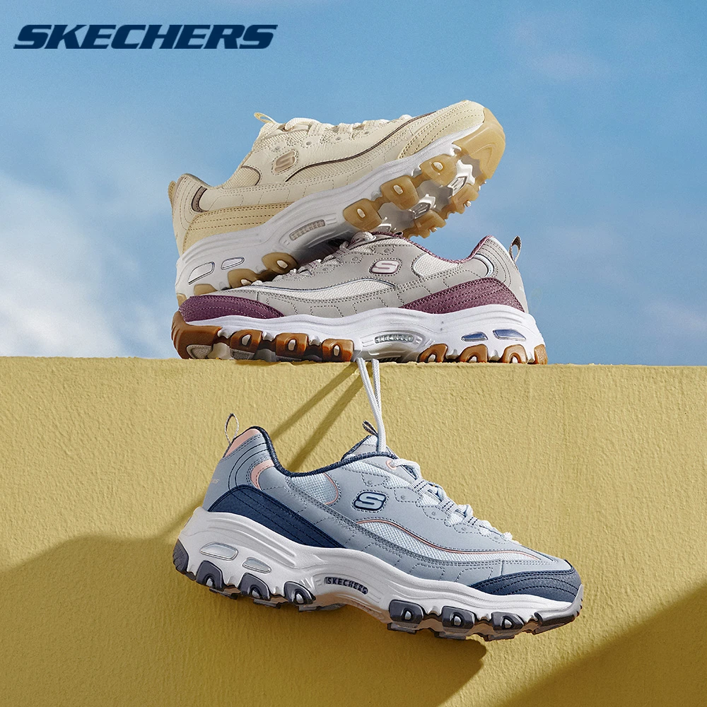 斯凯奇官方女鞋厚底百搭舒适熊猫鞋休闲时尚老爹鞋150241