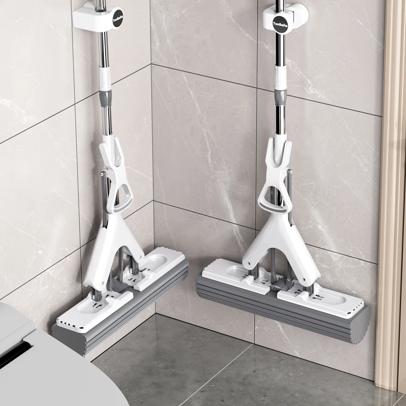 【出口品质】吸水胶棉拖把家用免手洗海绵拖把浴室卫生间干湿两用