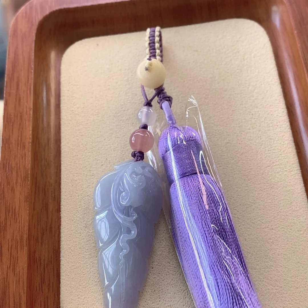 翡翠未镶嵌挂件翡翠钥匙扣
