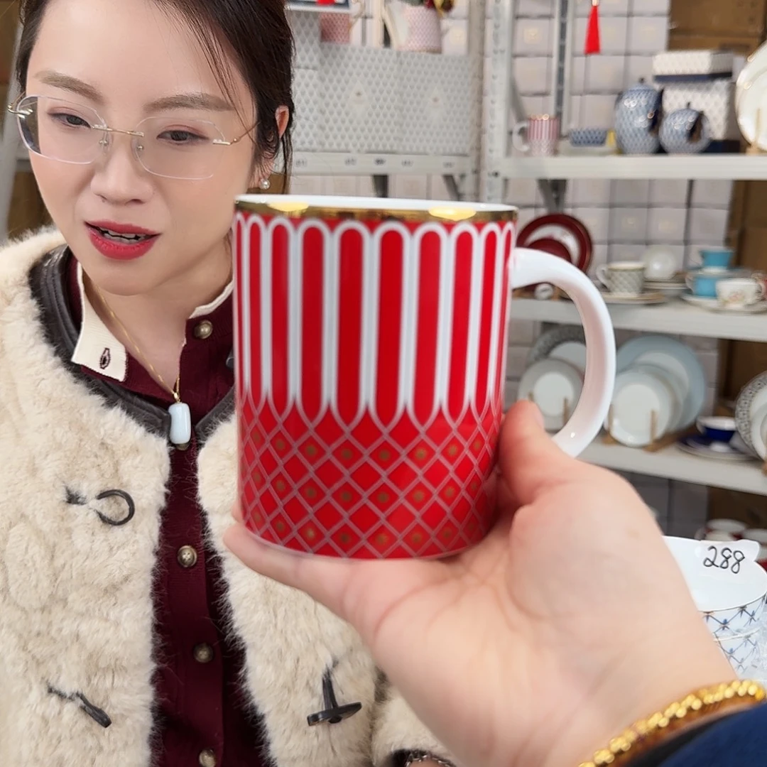 骨瓷马克杯400ml一只外贸尾单无底标