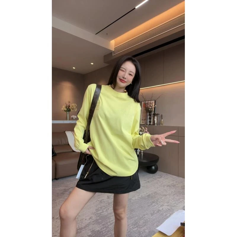 ANNI · Ani-A617春季上新刺绣百搭休闲长袖圆领套头卫衣