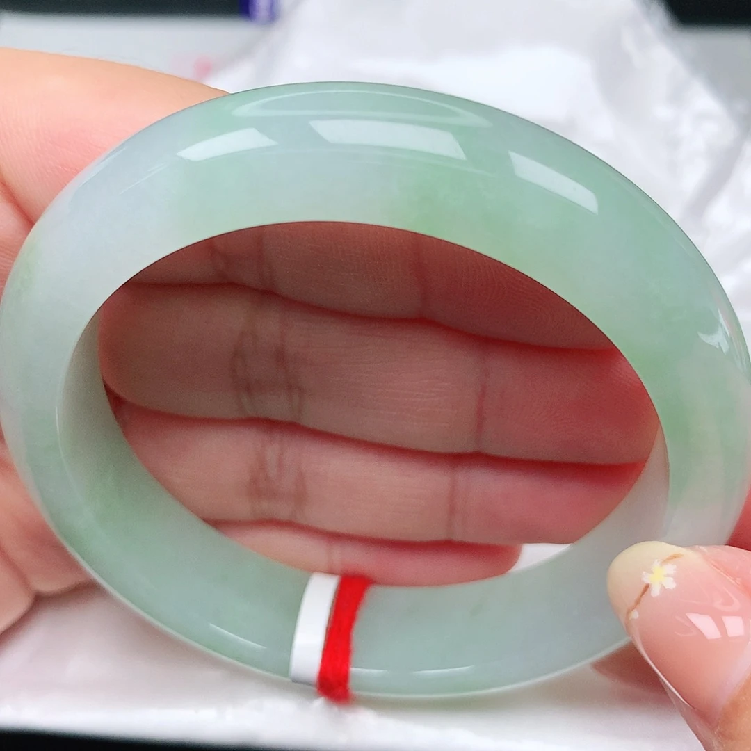 未镶嵌手镯翡翠33冰胶甜绿