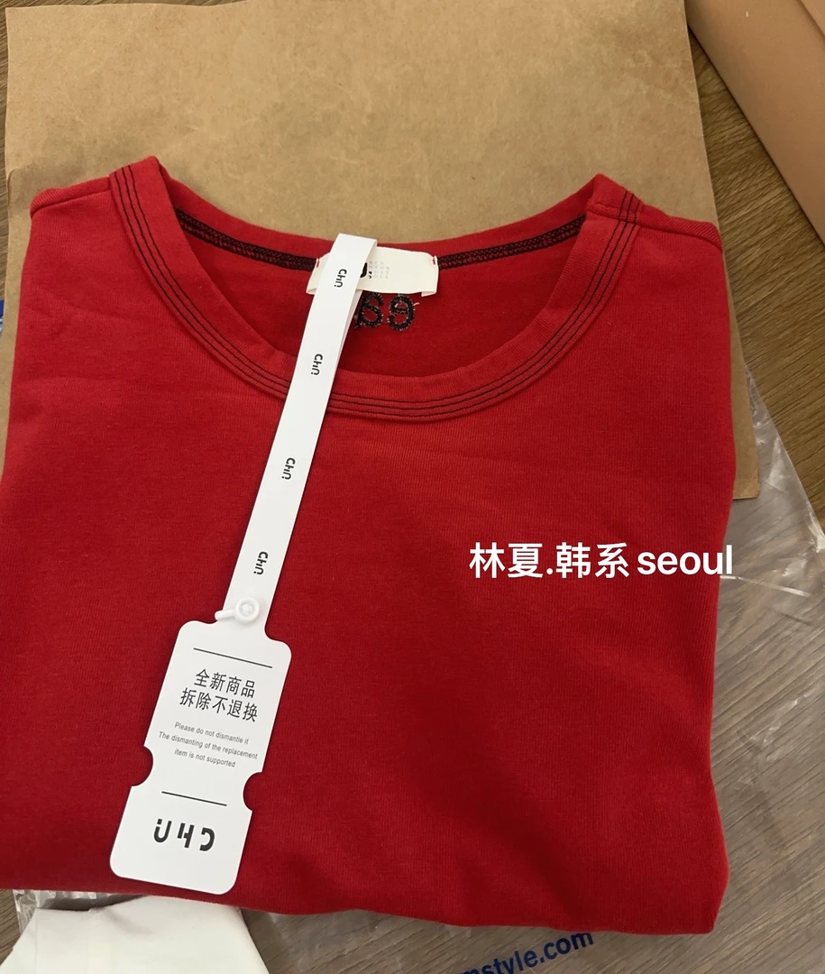 《eat红色小衫  》   421  夏季短袖林夏.韩系seoul