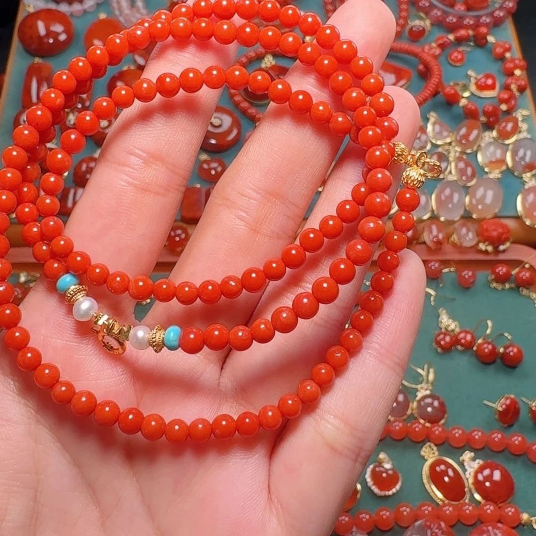 南红玛瑙未镶嵌万能链4+