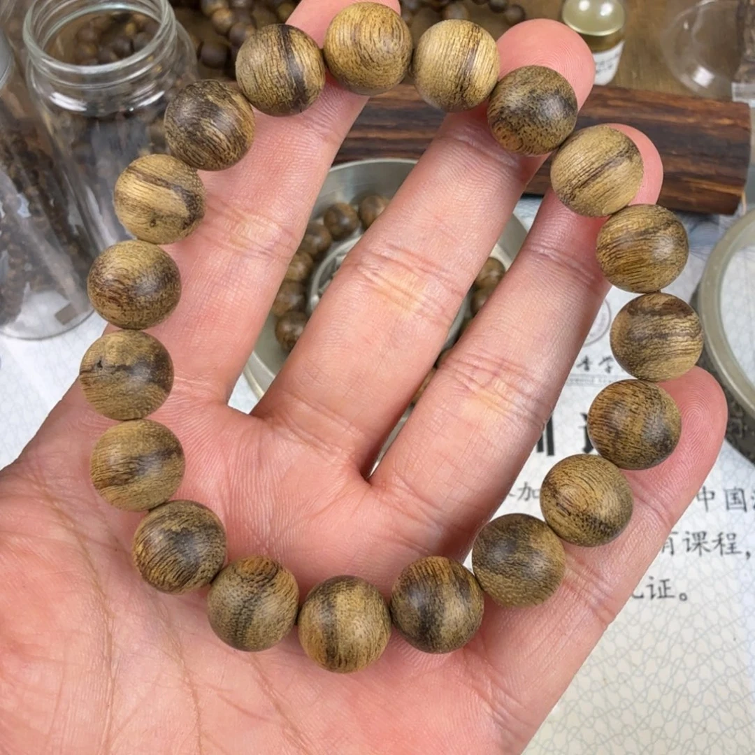 六***月沉香手串西马正区单圈圆珠发一