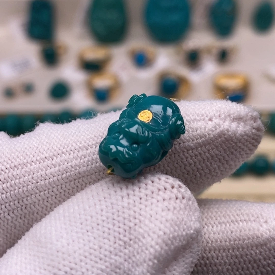 未镶嵌绿松石吞金兽特价A940