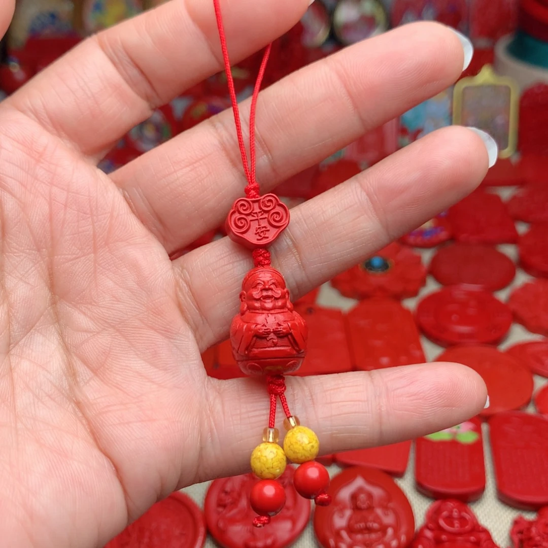 天然辰砂工艺品朱砂手机坠