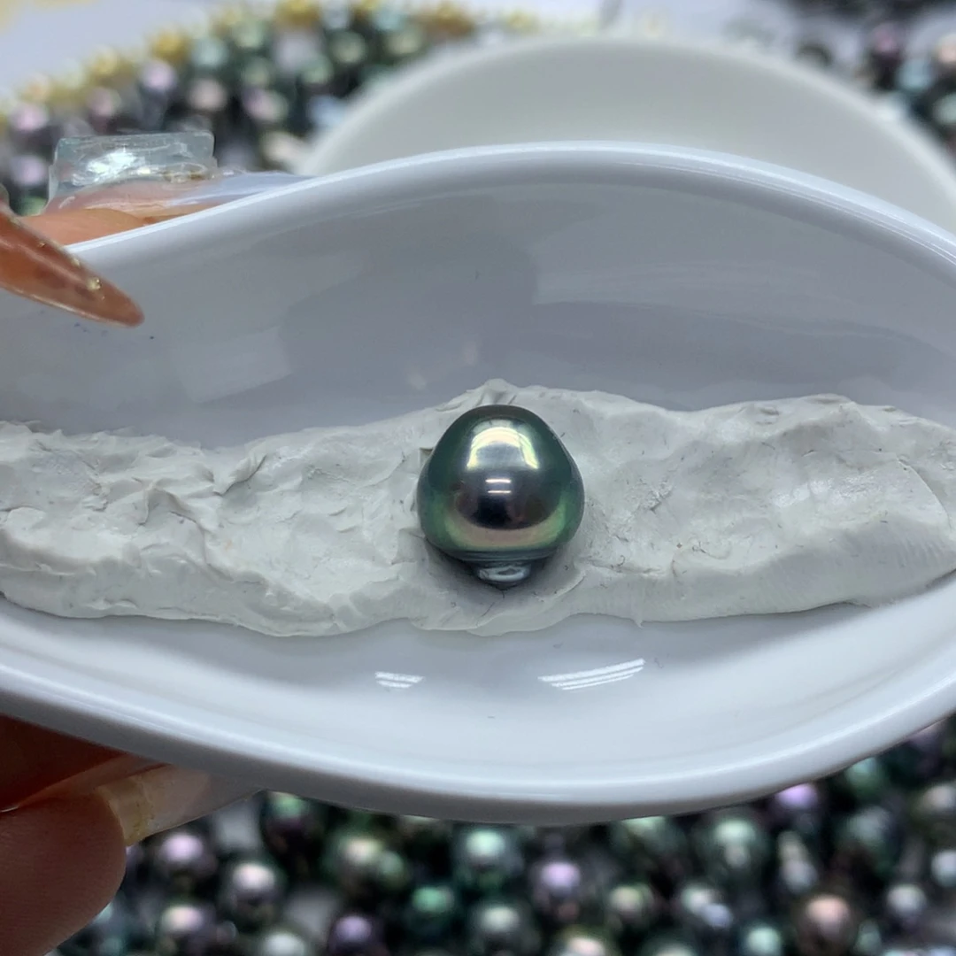 海水珍珠裸珠大溪地裸珠10.1mm（蘑菇）