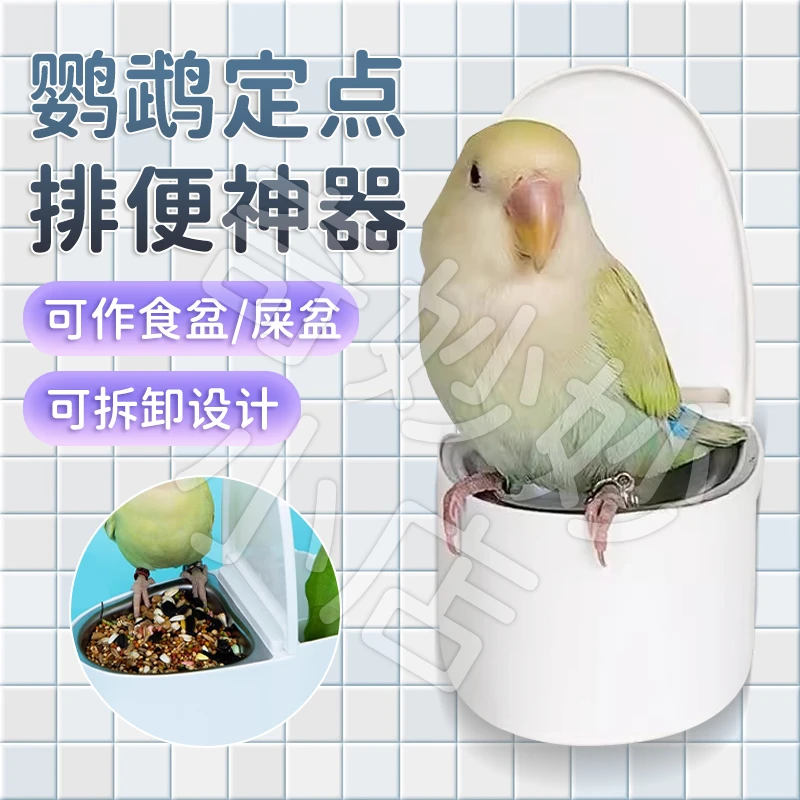 【宠大条】鹦鹉璧挂式马桶小鸡玄风厕所塑料内胆可拆卸冲定点排便