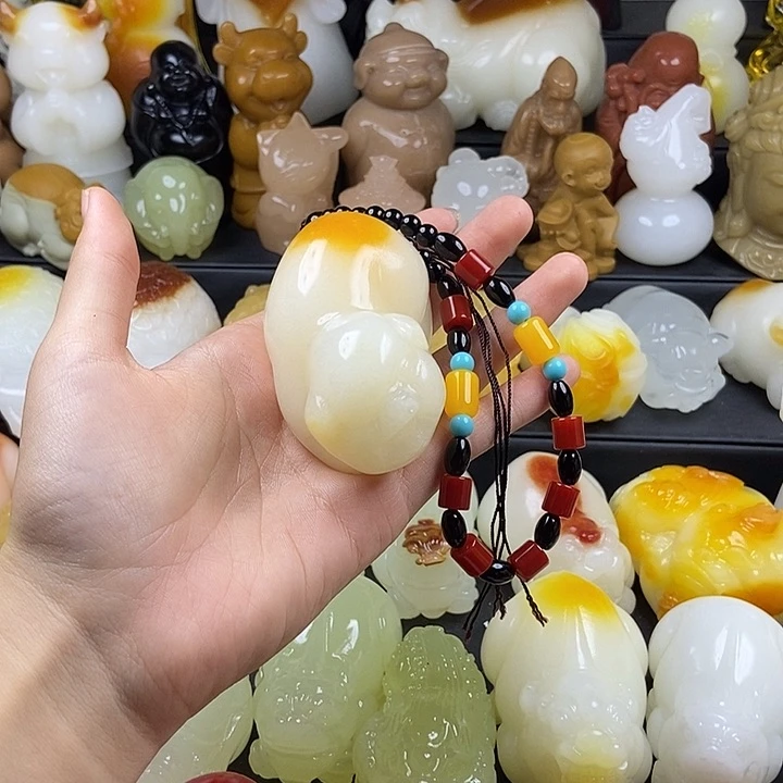 无花朵原石雕刻把件