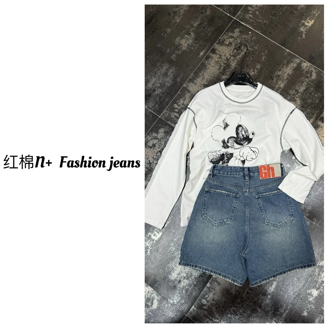 N+定制【马尔代夫】【请把这条裤焊腿上】夏季高定牛仔短裤【67591】