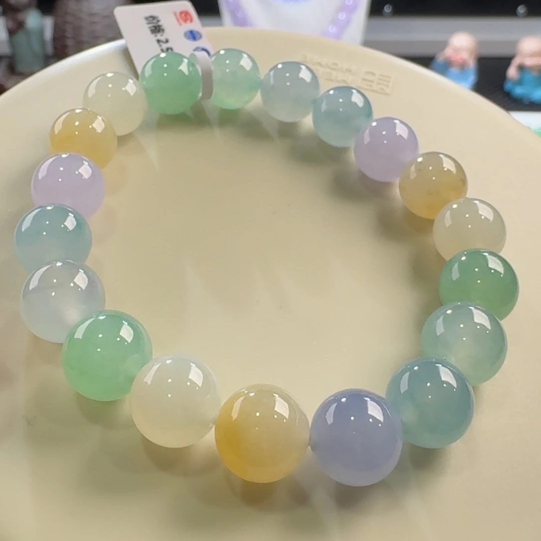 翡翠手链未镶嵌马卡龙单圈卡10