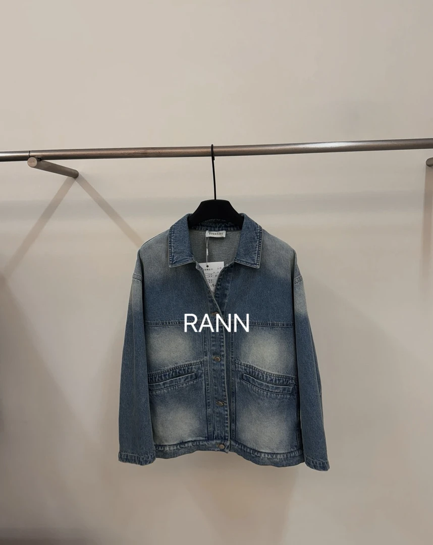 【RANN】2025春款     水洗牛仔外套