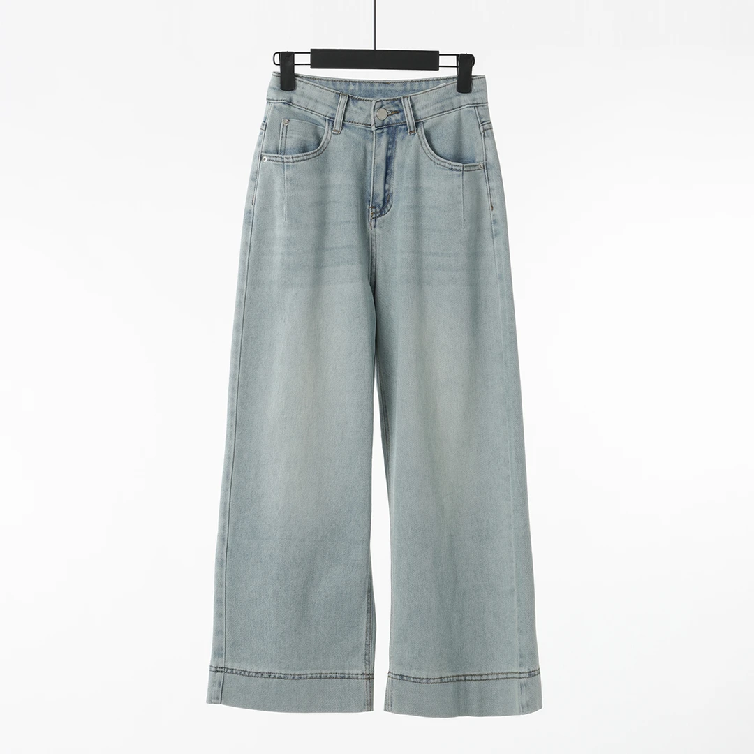 【丸子严选】冰氧裤牛仔九分裤休闲百搭夏季复古宽松水洗QKA1035