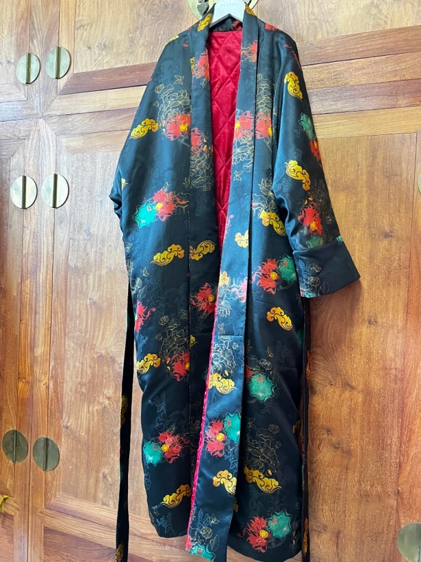 浴袍式70 姆米皮子外套内里做的衣长130胸围126