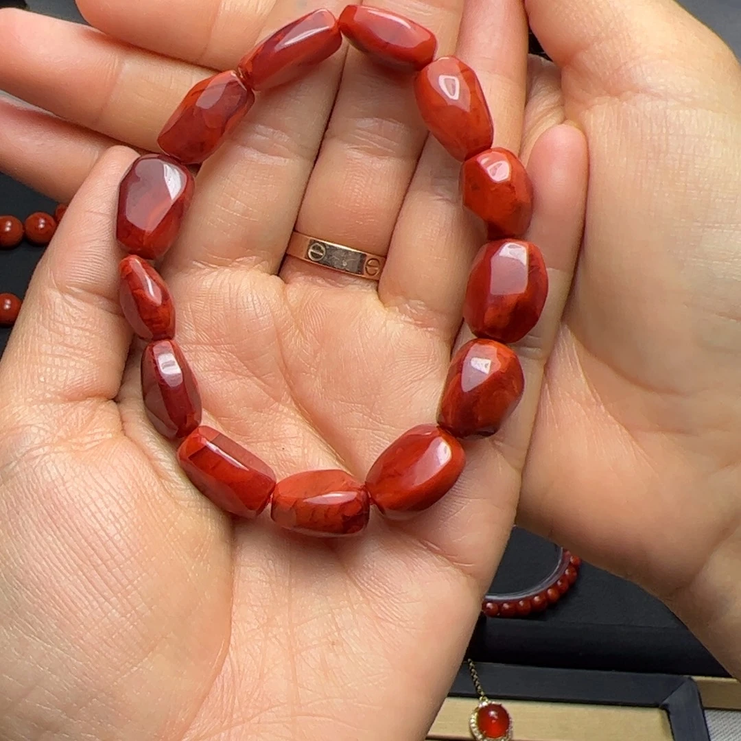 抖***肉南红玛瑙未镶嵌手串