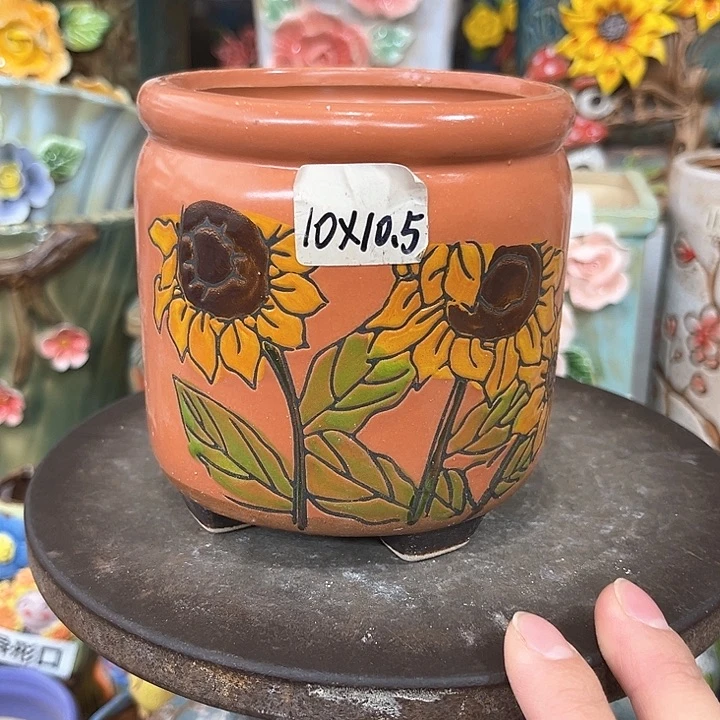 紫砂花盆粗陶材质多肉花盆