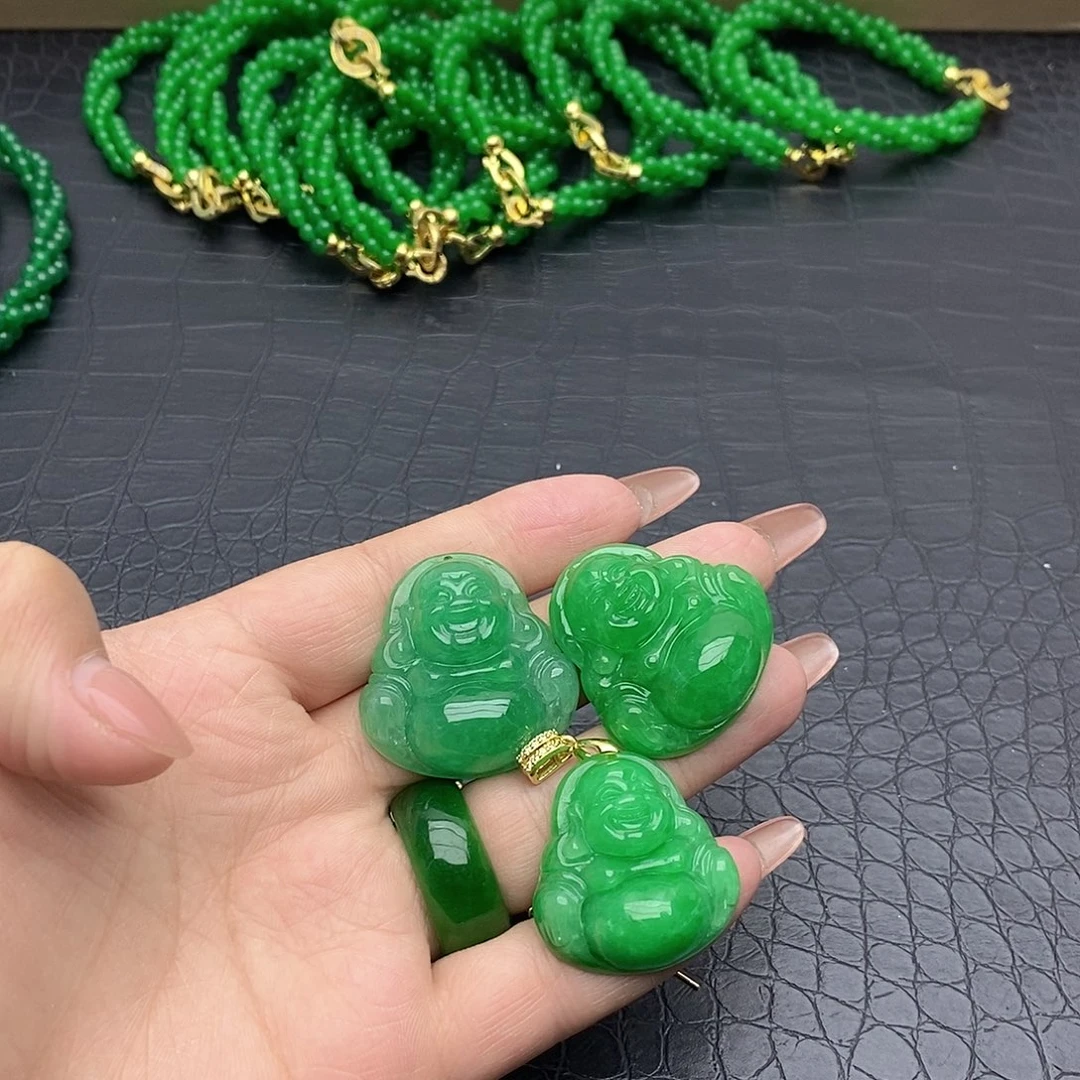 翡翠未镶嵌手链项链