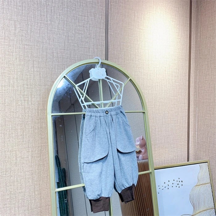 AD314  宝宝蓝色单层春款裤子