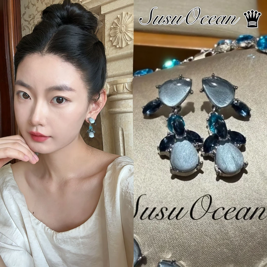 铜合金仿水晶耳饰 【1027】SusuOcean 经典收藏