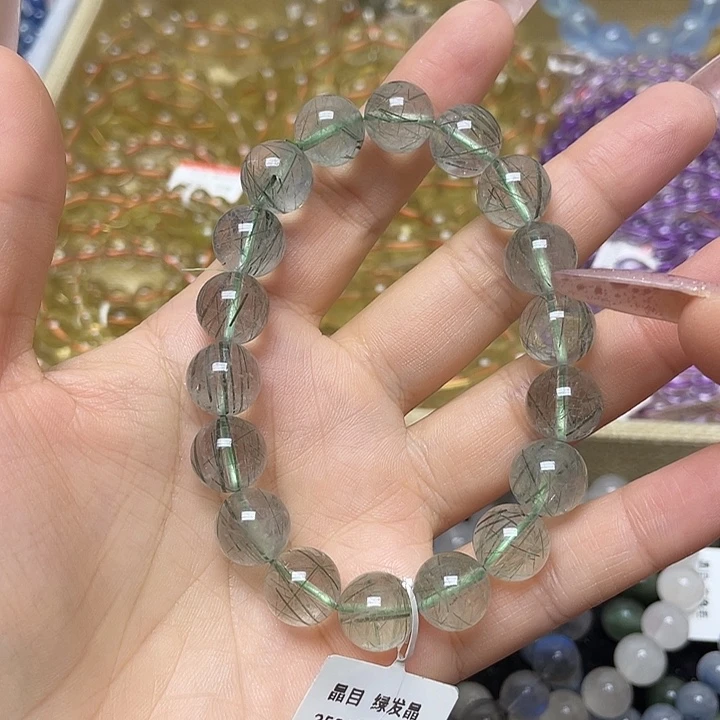 幸***g水晶手链未镶嵌绿发晶11.5