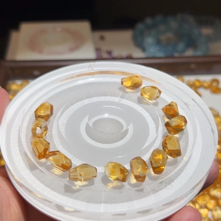 手链黄晶未镶嵌巴西黄水晶随行手串