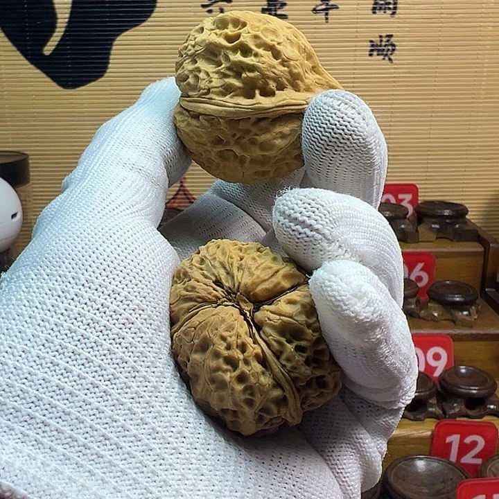 把件文玩核桃鸭嘴兽三棱34