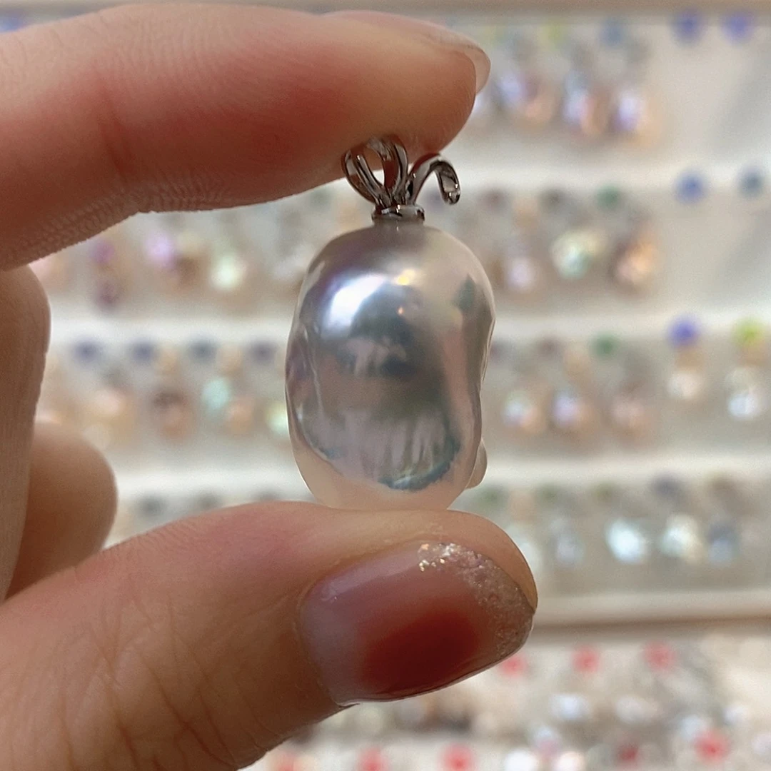 淡水珍珠颈饰银S925镶嵌