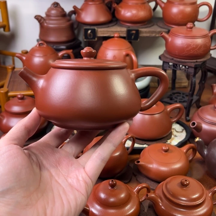 羊***司茶壶紫砂石瓢壶280cc原矿朱泥