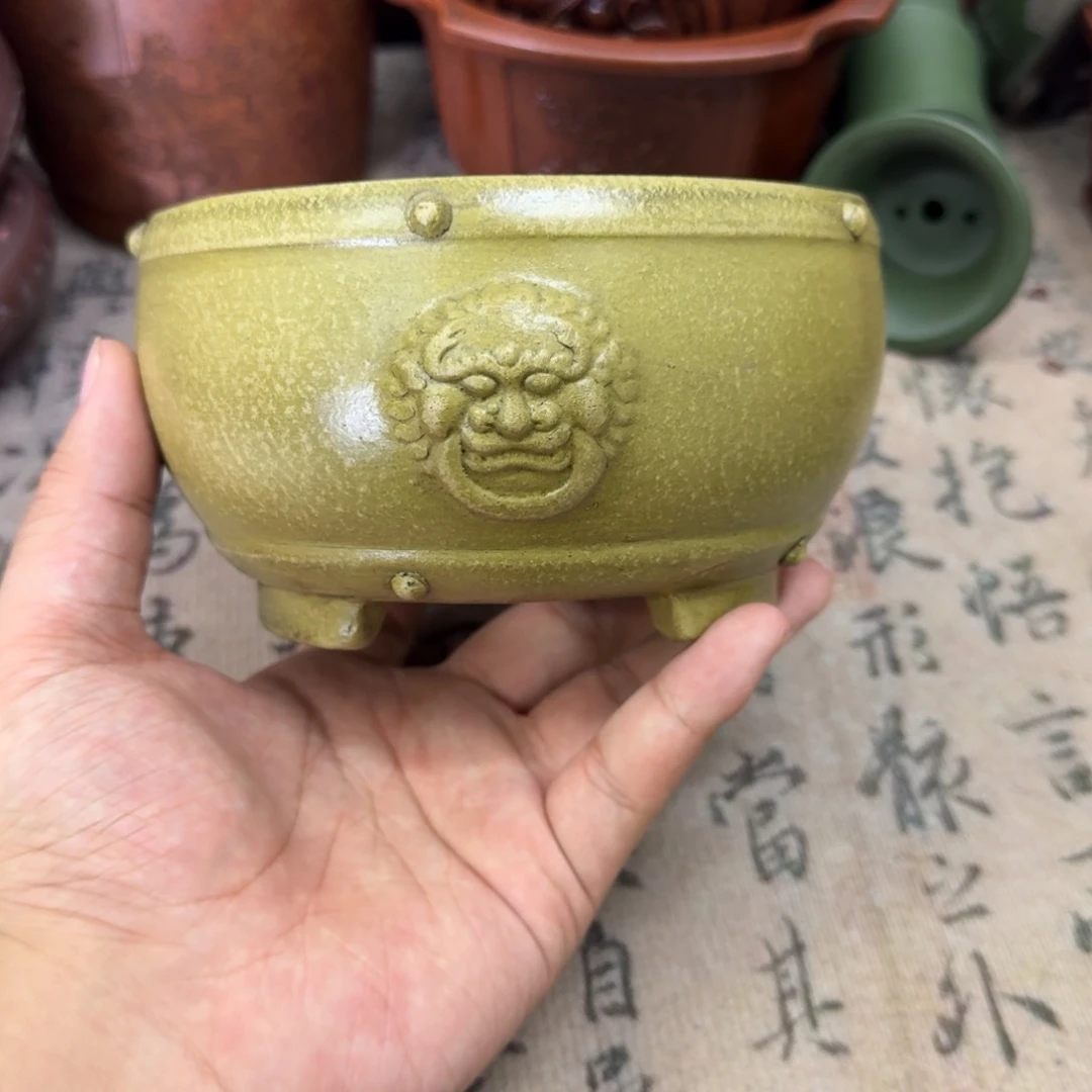 紫砂花盆12x6.5内经紫砂花盆