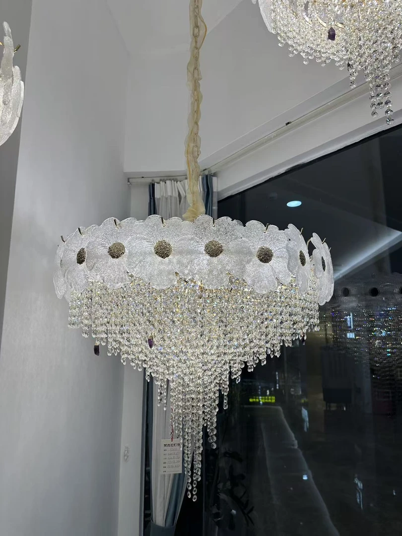 新款轻奢向日葵套餐组合高级k9水晶定制超高亮度三色变光