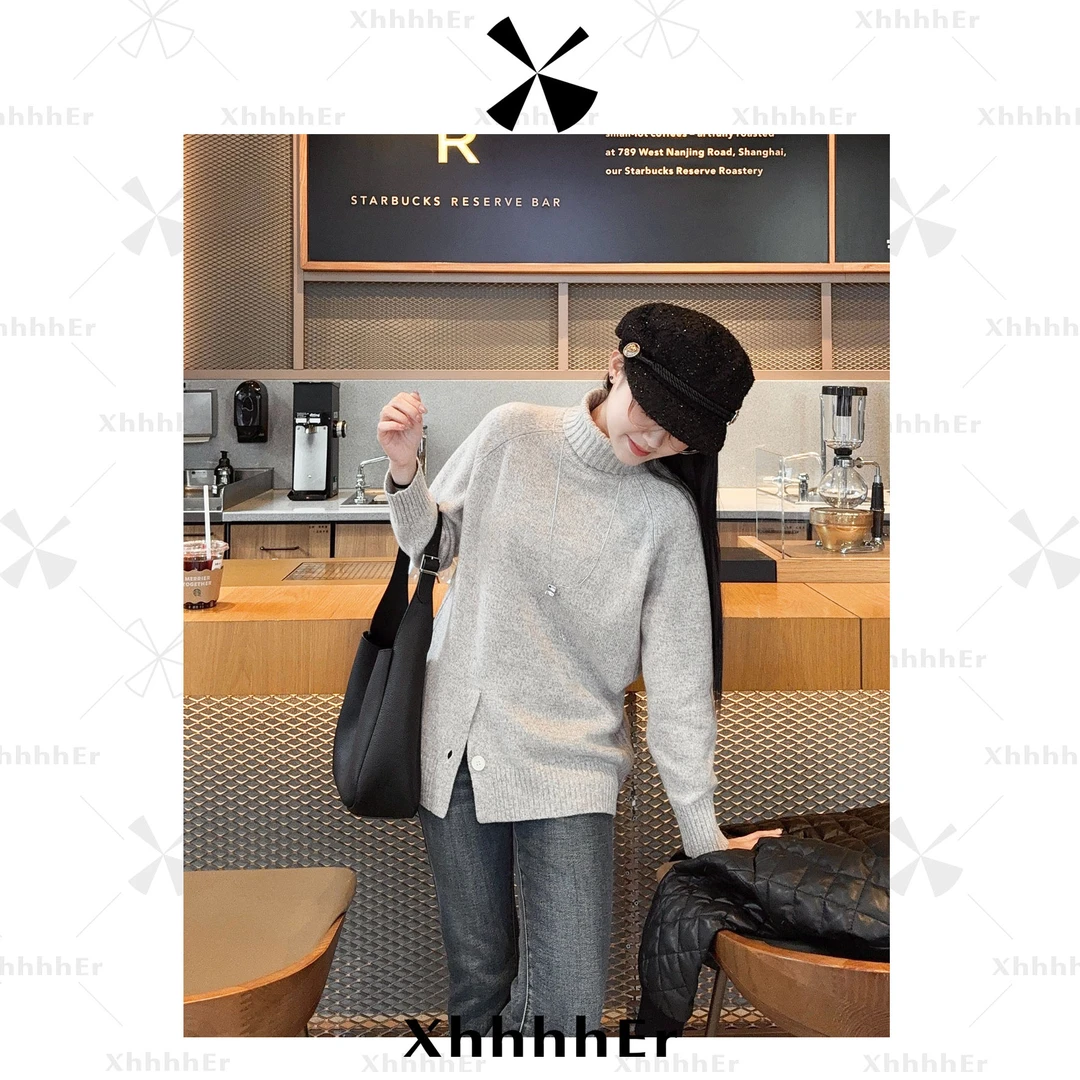 【宠粉浮力】辛儿/小个子“90羊毛10羊绒”冬季慵懒风羊绒毛衣XY1858