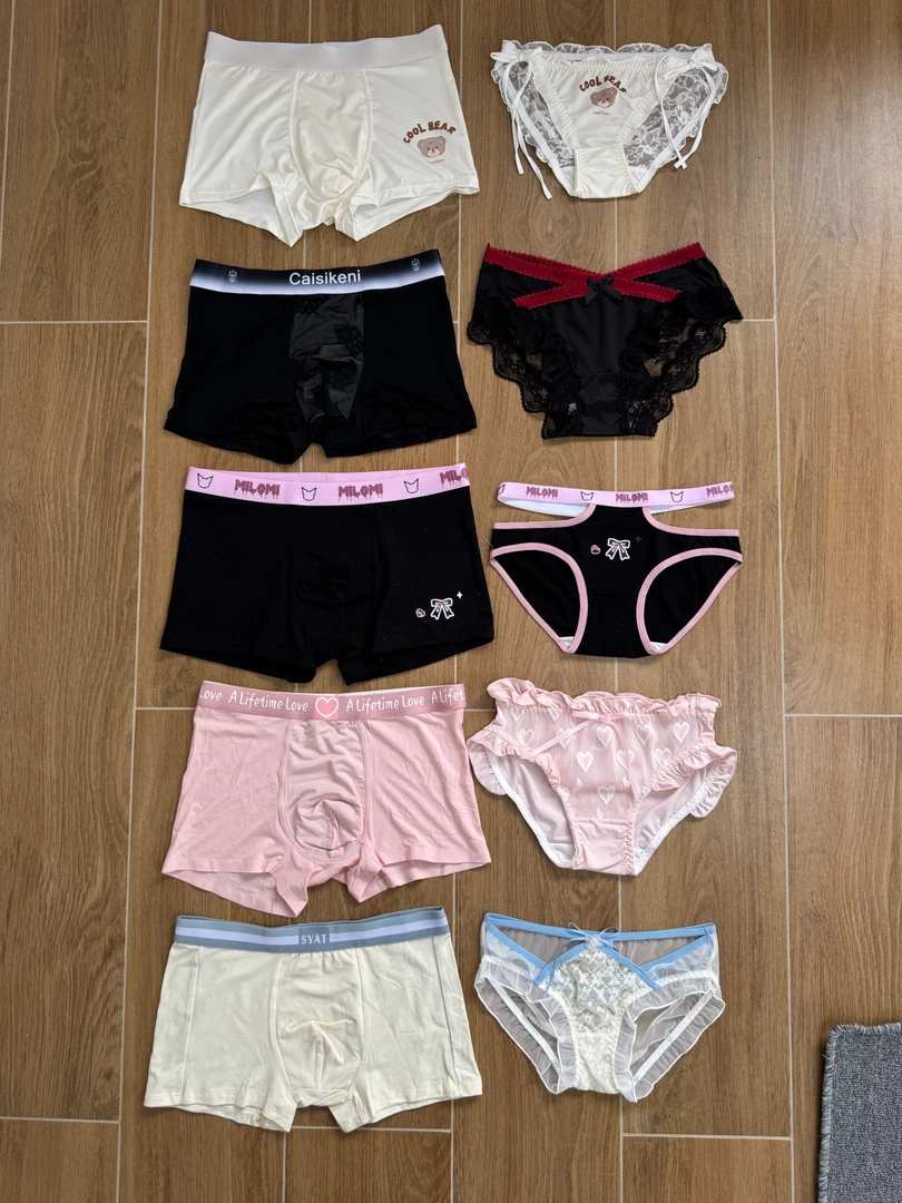 情侣内裤～2025可爱情侣穿搭情侣款一男一女舒适透气居家服套装