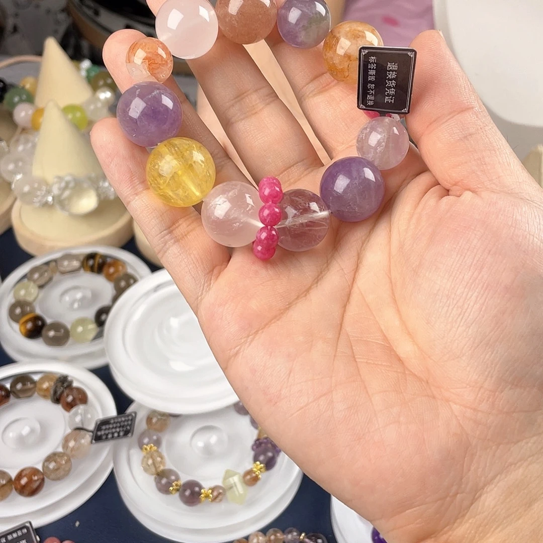 银S925镀金镶嵌手链水晶