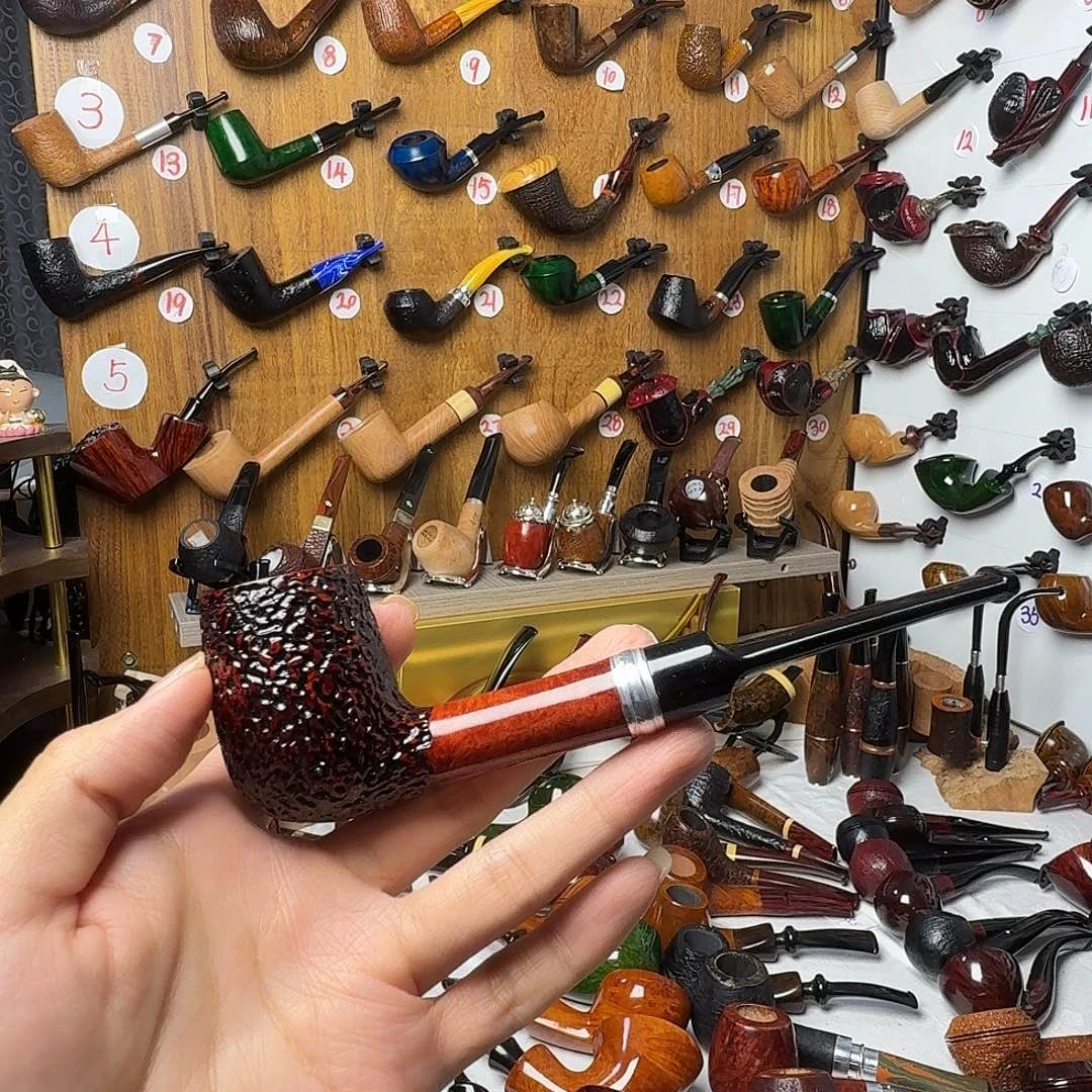 爻***爻石楠木烟斗直杆撞球