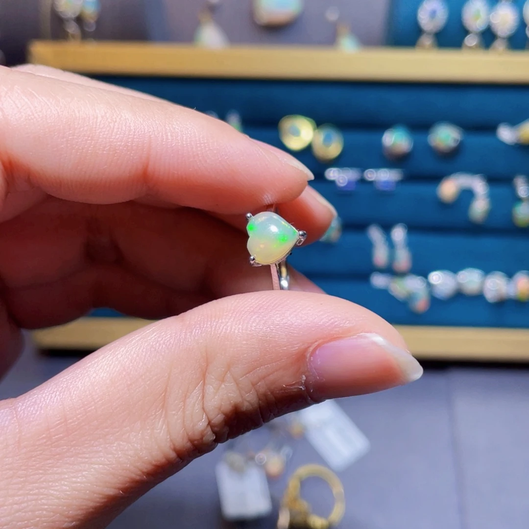 欧泊戒指）银S925镶嵌?*哪