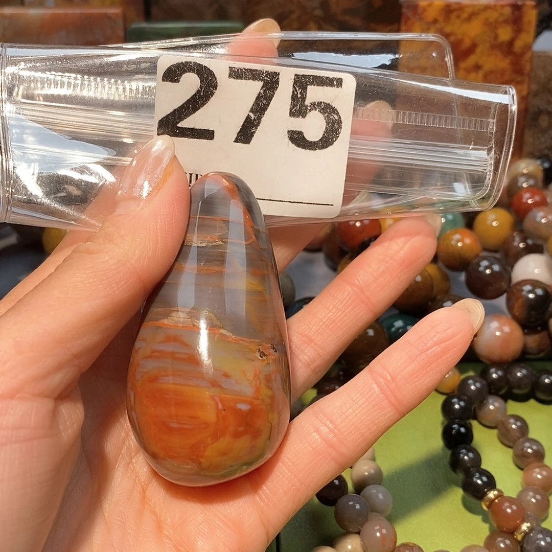 未镶嵌天然北票硅化玉手把硅化玉