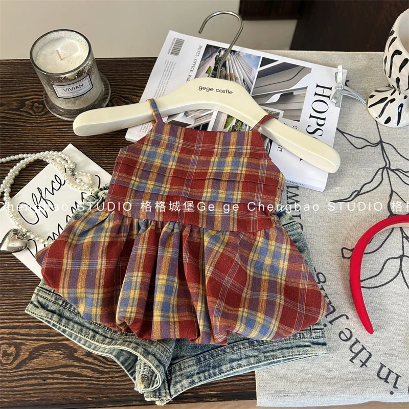 女童夏装套装2025新款洋气韩版女宝宝时髦夏季两件套C334