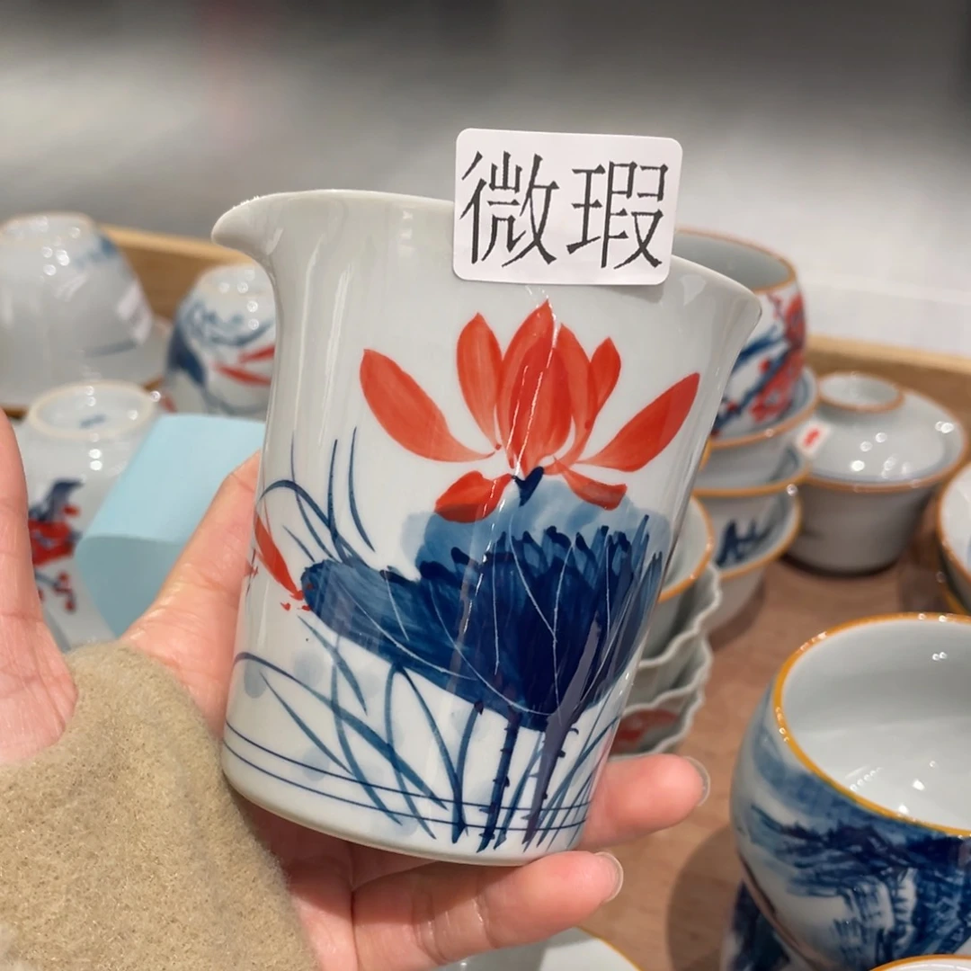 有瑕釉下彩纯手绘