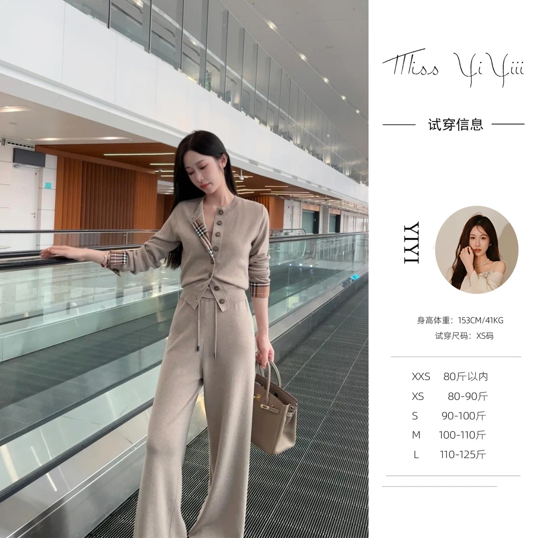 【慵懒BBR】<YiYiii>小个子时尚气质上衣百搭显瘦高腰长裤