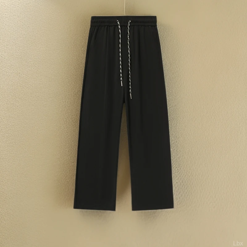 莱赛尔阔腿裤夏季薄款透气面料休闲潮流宽松轻奢痞帅男夏日裤